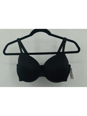 Auden 34DD Black Push Up Demi Coverage Bra Light Lift Comfort Wire Smooth NWT